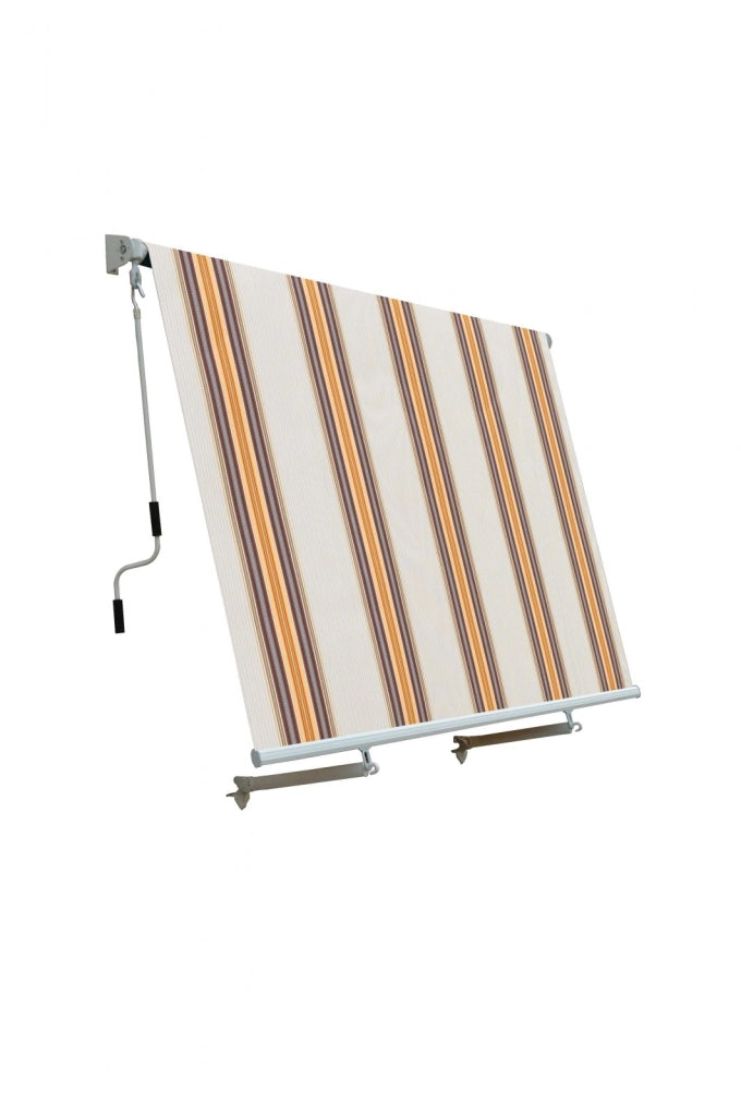 Tenda da sole a caduta con bracci L 245xH 245cm, poliestere 280 gr/m² riga beige Fredi Goly
