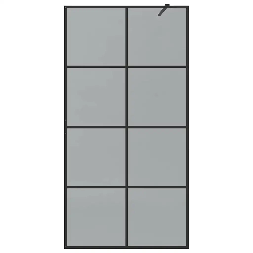 Parete Doccia Walk-in Nero 100 x 195 cm vetro temperato
