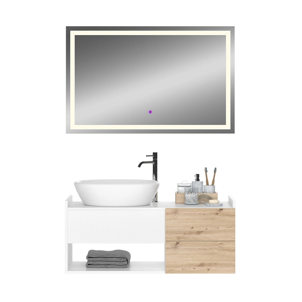 Vicco Set di mobili da bagno Bianco 2 parti