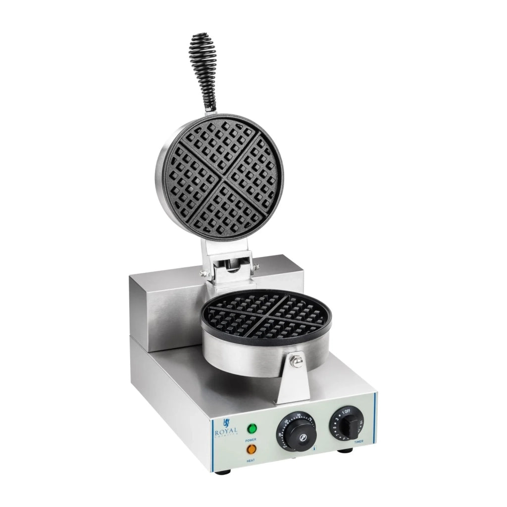 Piastra per waffle professionale rotonda in teflon 1 x 1 potenza 300 watt 3614057