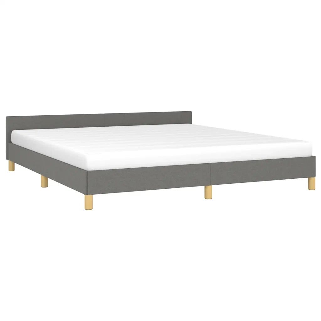 Giroletto senza Materasso-Struttura Letto Grigio Scuro 180x200 cm Tessuto 484061