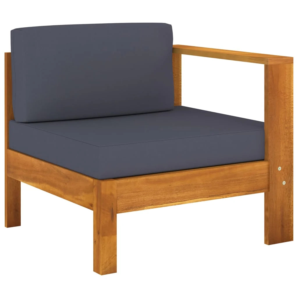 Set di mobili da giardino mobili da esterno 6 pezzi con cuscini legno di acacia grigio scuro 02_0016787