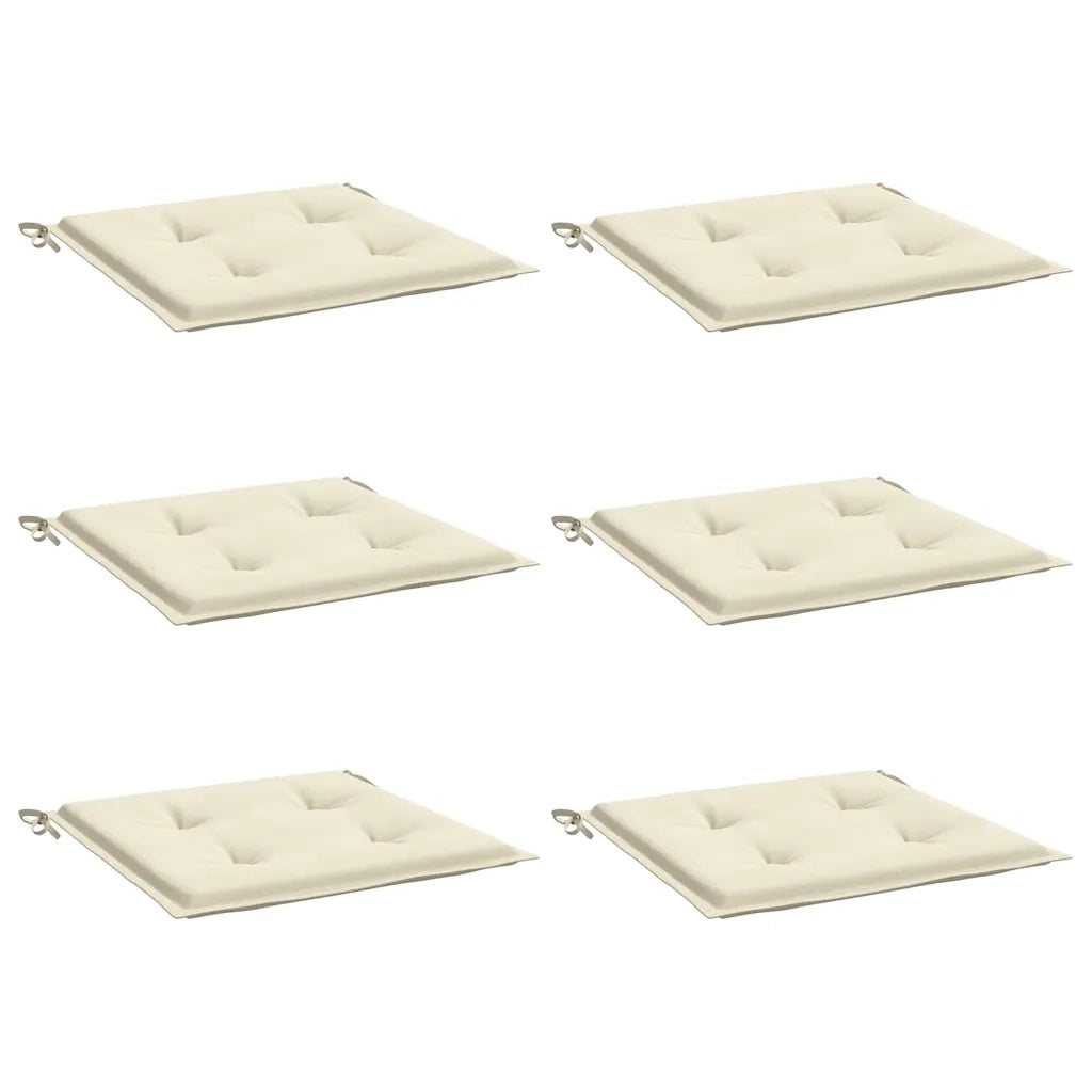 Cuscini per Sedia 6 pz Crema 40x40x4 cm in Tessuto Oxford 314007