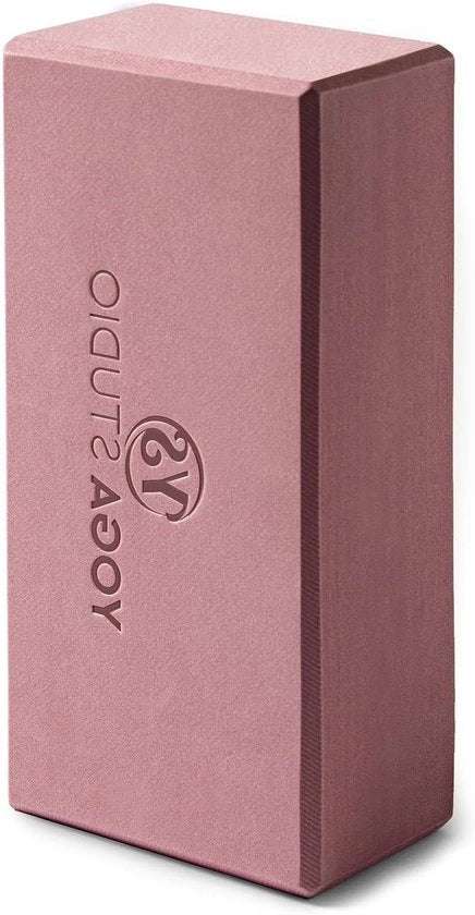 Blocco yoga in schiuma EVA con alta densità - Antiscivolo, Leggero e Viaggiabile (Rosso scuro)