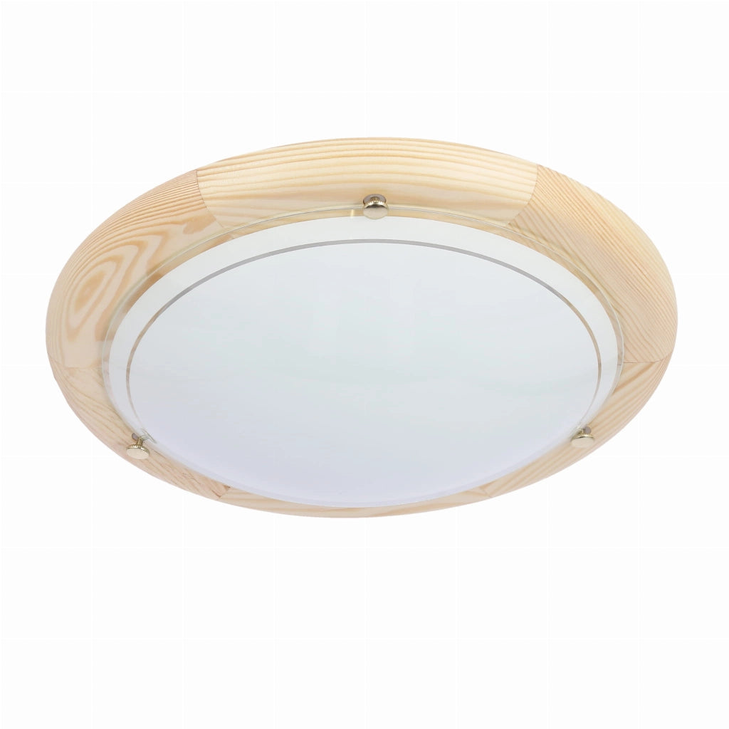 Plafoniera Candellux 13-32259 legno Ø30 E27 bianca