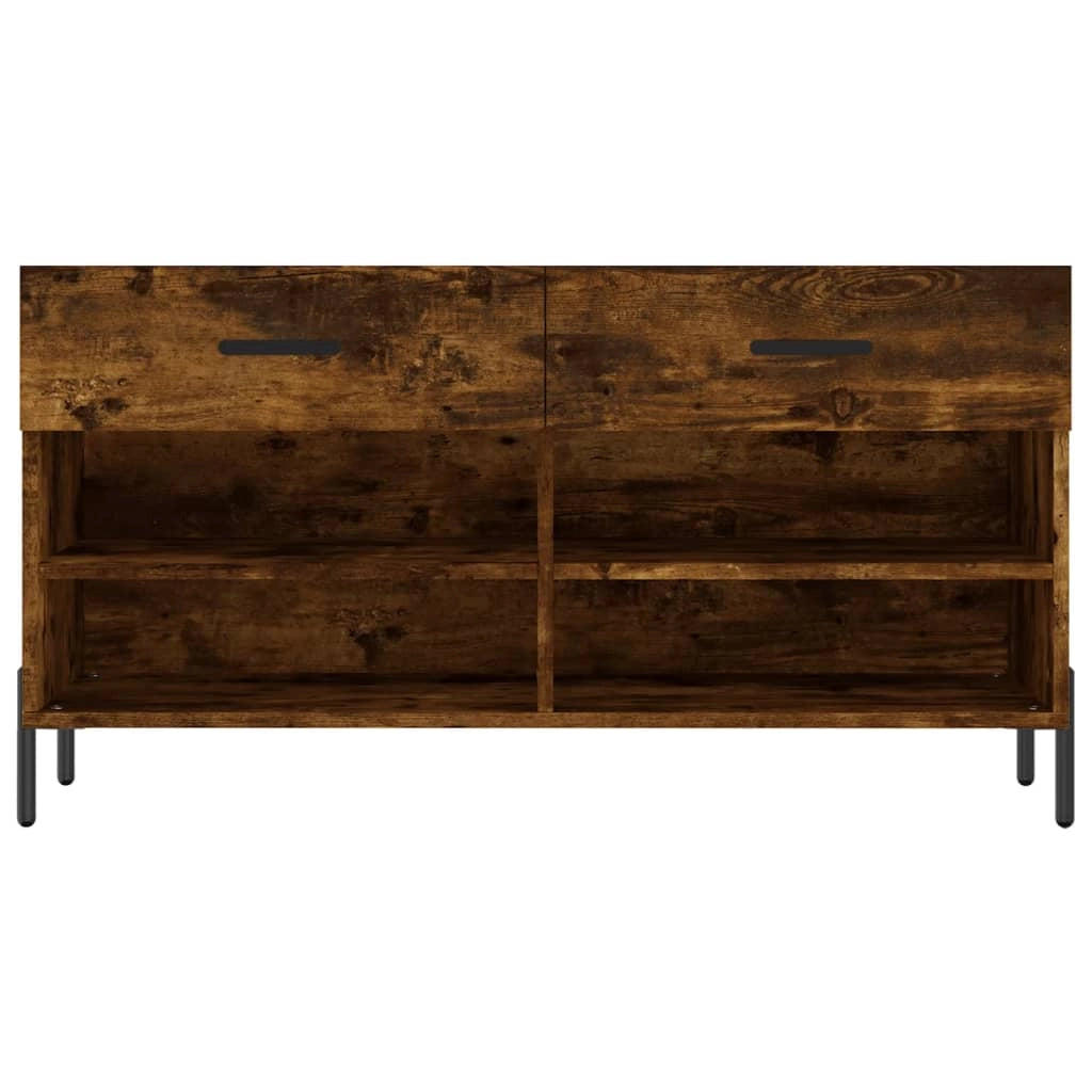 Panca portascarpe/stivali cassettiera scaffale mobiletto portaoggetti per ingresso 102 x 35 x 55 cm legno ingegnerizzato marrone 02_0022912