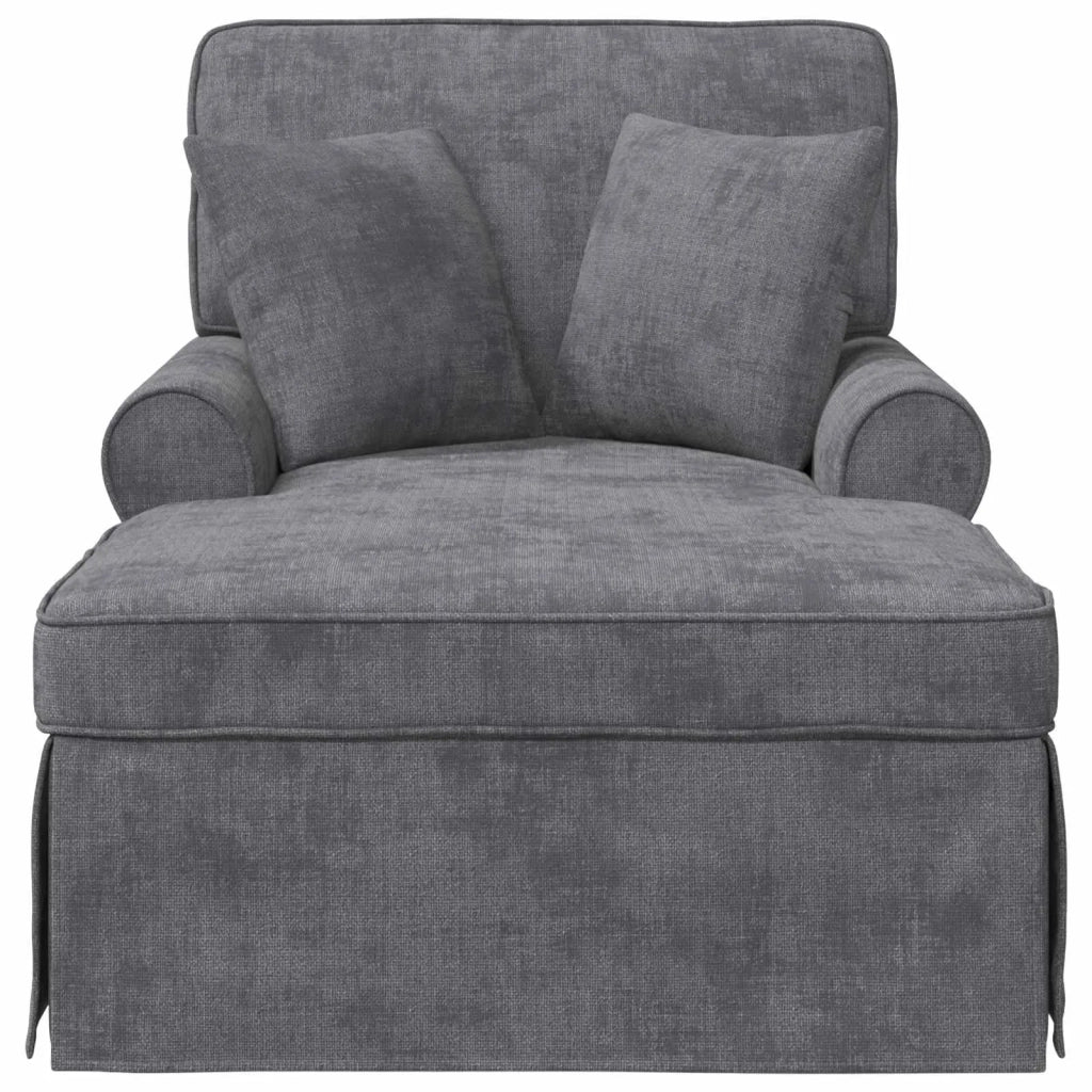 Chaise Longe con Gonna Grigio Scuro 157 x 91 x 91 cm ARES 42022958