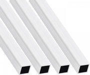 Alleggerimento 4 pezzi di tubo quadrato in alluminio 20 mm x 20 mm x 1,5 mm x 200 mm 6063 - Per arredamento domestico e macchine