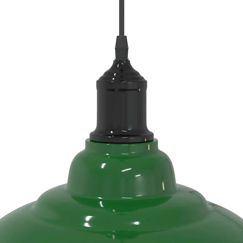 Lampada a sospensione vintage regolabile 31 x 13 cm metallo verde lucido 02_0058004
