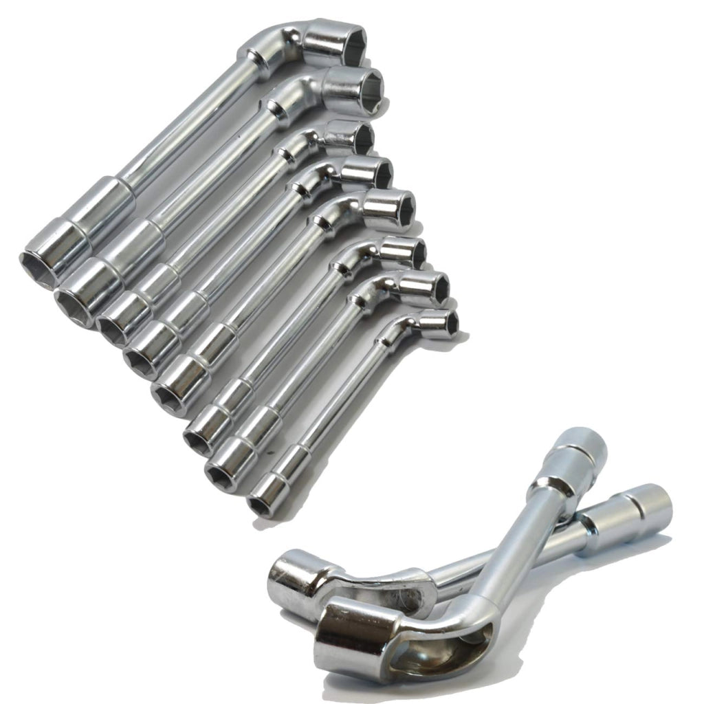 SET DI 8 CHIAVI A PIPA ESAGONALI 8 - 19mm CHIAVI BUSSOLA 8 10 11 12 13 14 17 19