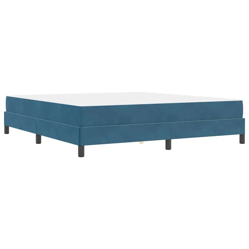 vidaXL Letto box spring con materasso Blu Scuro 180 x 200 cm Velluto