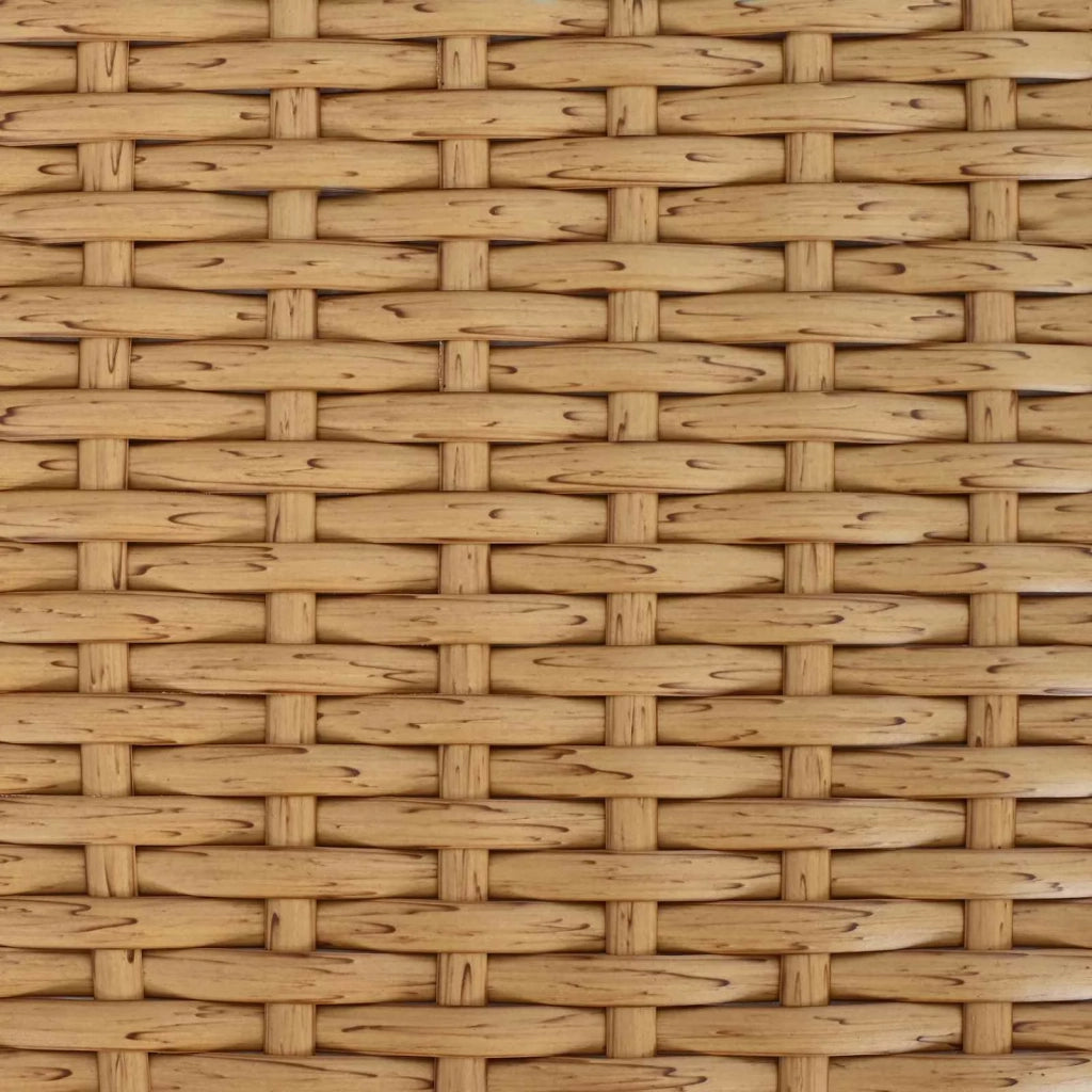 Tavolo da Giardino Naturale 55 x 55 x 37 cm Rattan PE e Vetro