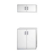 Set Ripostiglio Masino, set Mobili per Lavanderia 2 Vani, Bianco