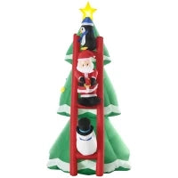 Albero di Natale Gonfiabile con Babbo Natale e Luci LED, Gonfiatore Incluso, 162x125x247cm