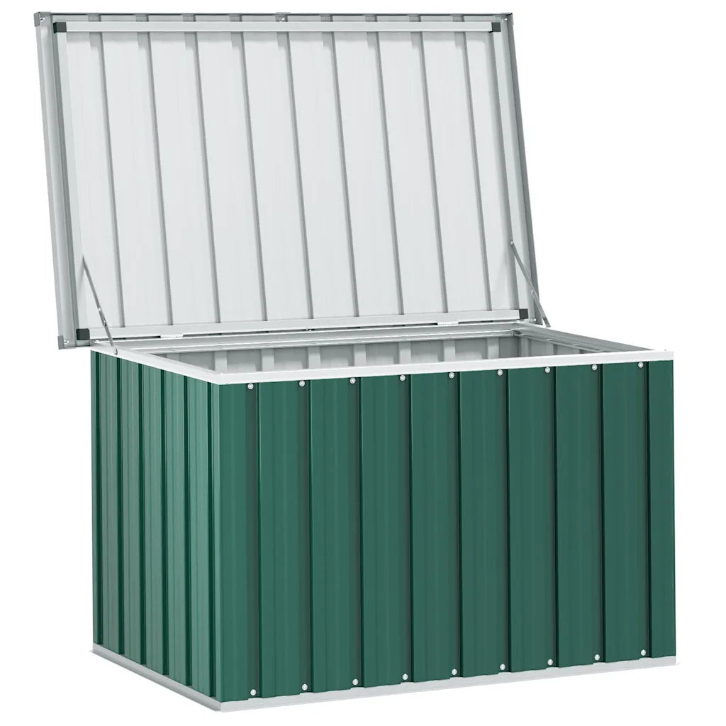 Baule da giardino verde 109x67x65 cm 46257