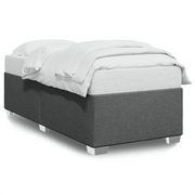 Letto singolo | Letto per adulti | Giroletto senza Materasso Grigio Scuro 90x190 cm Tessuto