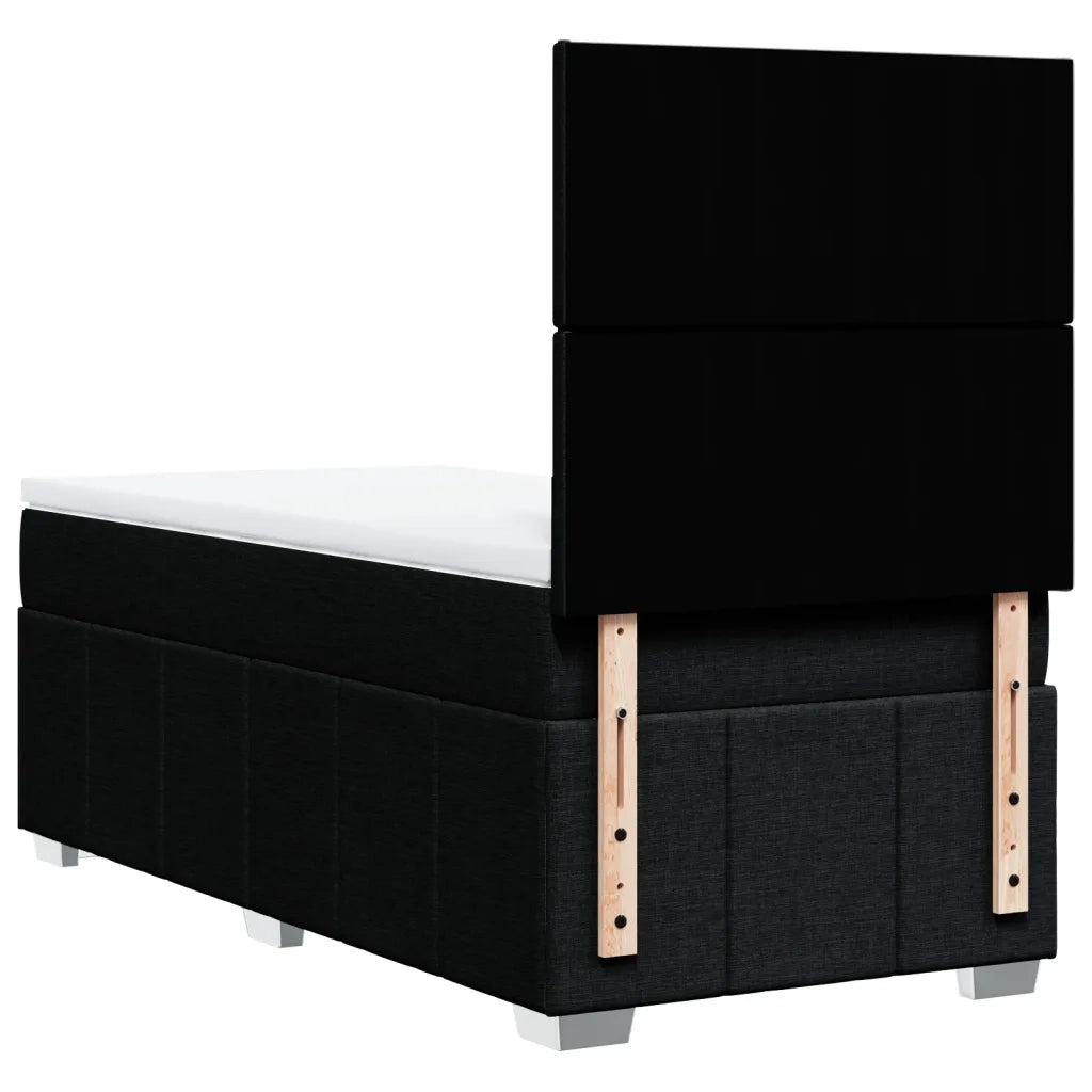 Giroletto a Molle con Materasso Nero 90x190 cm in Tessuto 3293818