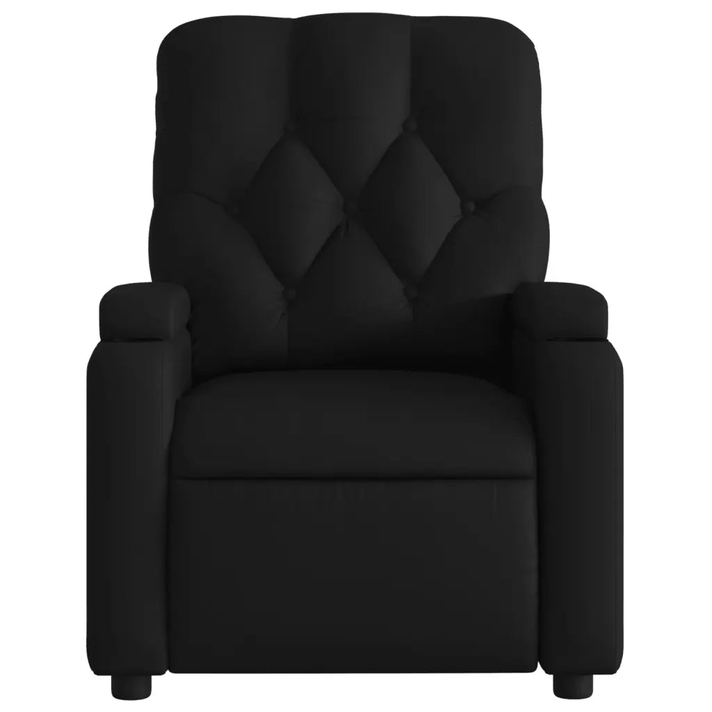 Divano Sedia-Poltrona Reclinabile Elettrica Nera in Similpelle 884073