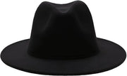 Fedora in Piuma Mista - Larga Allocazione - Cappello Pianotondo - Adatto Uomini/Donne - 56/58 cm - Design Eterno