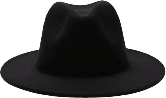 Fedora in Piuma Mista - Larga Allocazione - Cappello Pianotondo - Adatto Uomini/Donne - 56/58 cm - Design Eterno