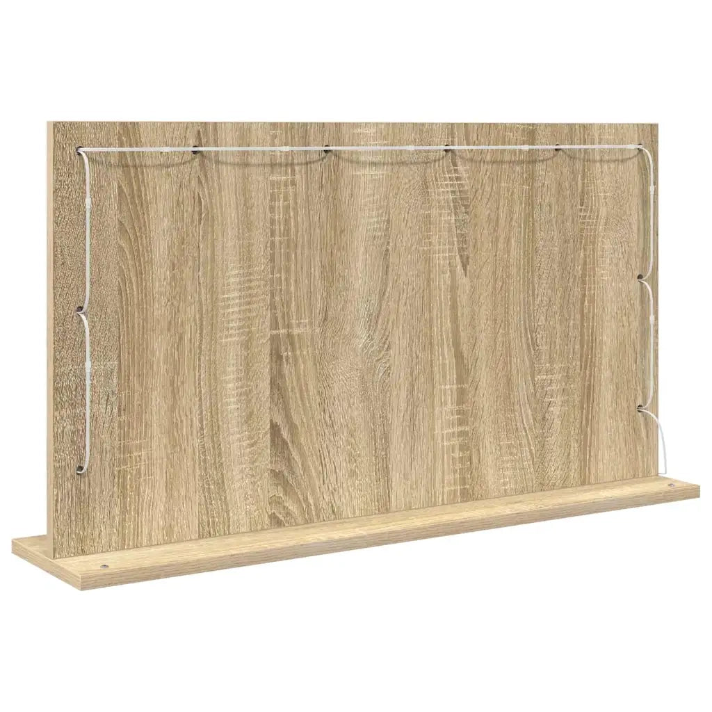 Specchio da Vanit¨¤ Rettangolare Rovere Sonoma 80 x 45 x 18 cm