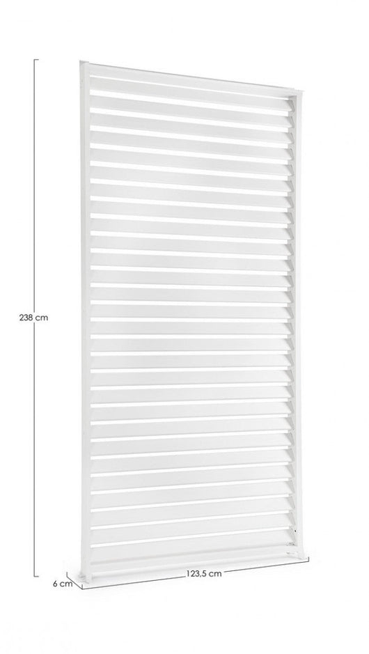 Pannello Frangisole Laterale per Pergola 123,5x6x238h cm Ocean Bianco