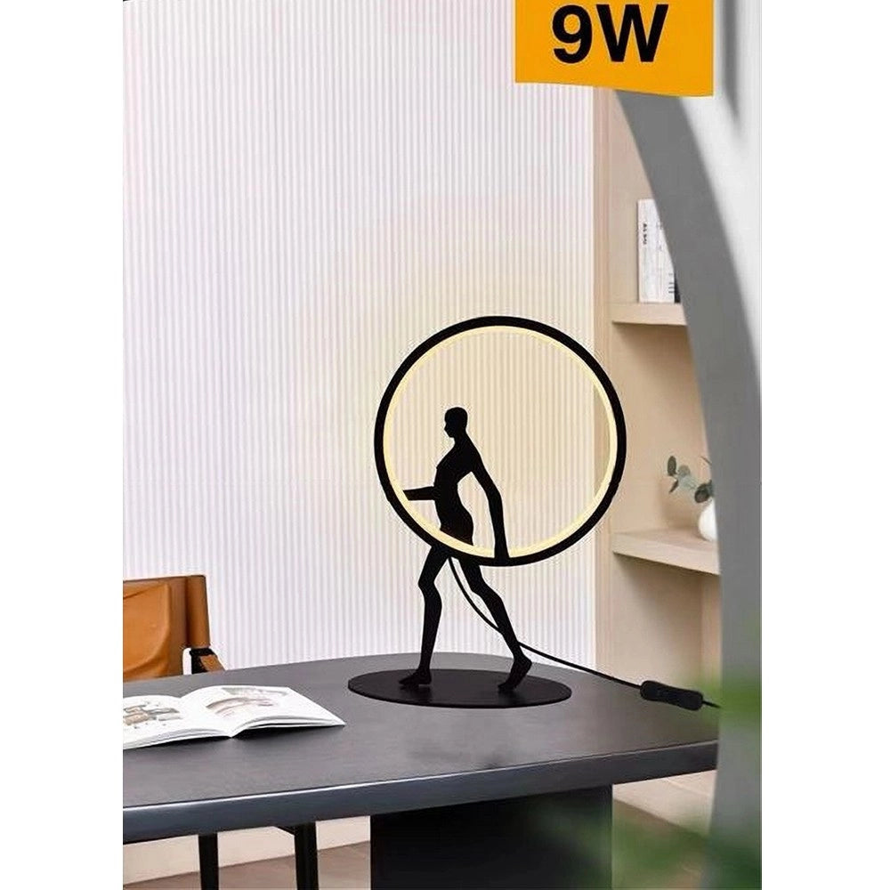 Trade Shop - Lampada Da Tavolo 9w Scultura Corpo Uomo A Led Lume Luce 3000k 4000k 6500k D02-n -