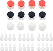 6 paia fermagli per cavi con guaina di plastica - guaina di protezione - fermaglio per cavi - nero/bianco/rosso.