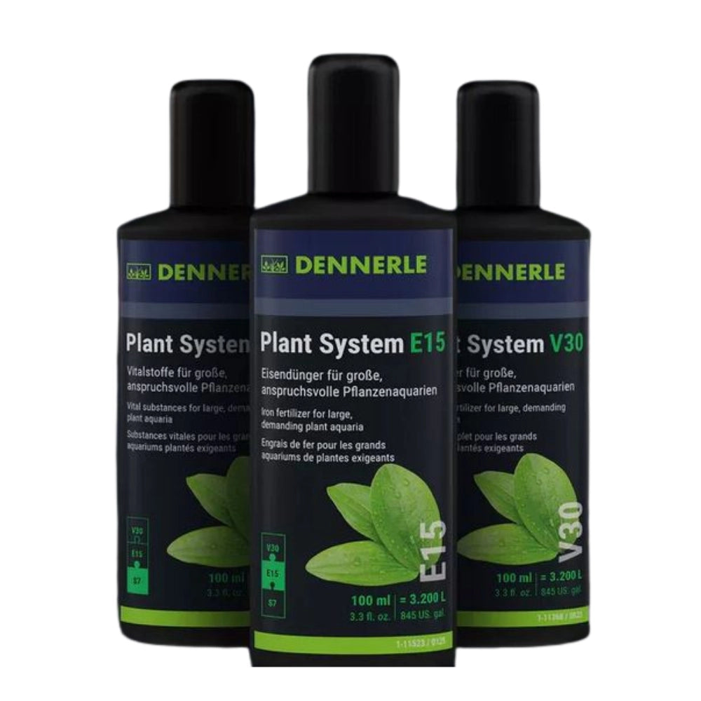Dennerle Plant System Set 3x100ml - kit di fertilizzazione per acquari fino a 100 litri