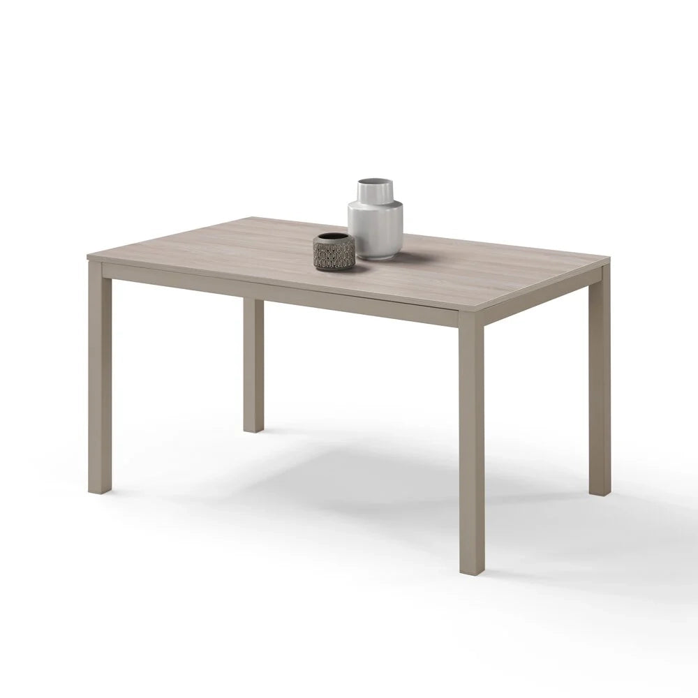 Tavolo da pranzo allungabile 130x80 Olmo modello GIOTTO MADE IN ITALY con allunga laterale 40 cm per sala da pranzo, cucina e soggiorno, design moderno