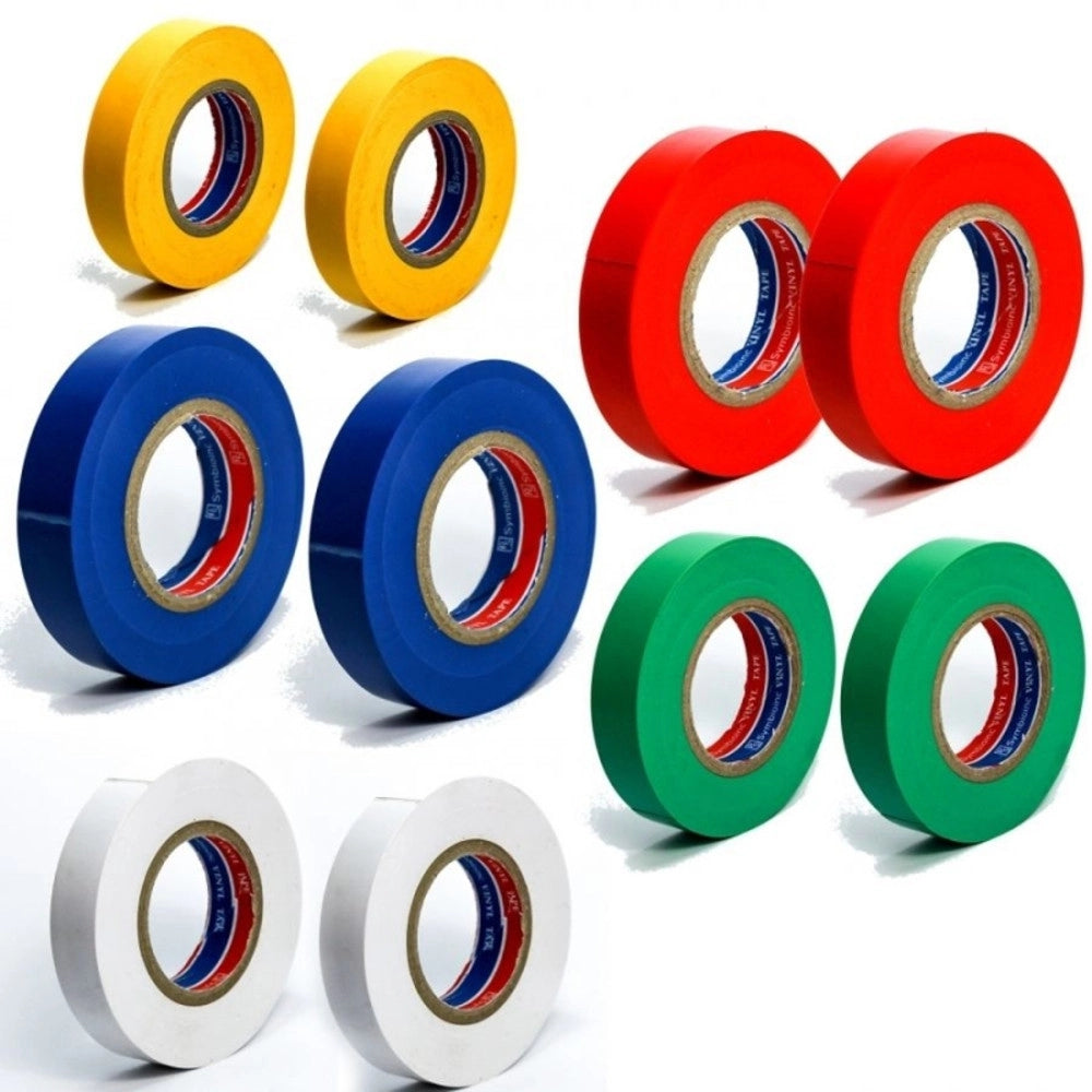 Trade Shop - Rotolo Nastro Pvc Isolante Isolato Colorato 0.13mmx17mmx20yds Alta Adesività -