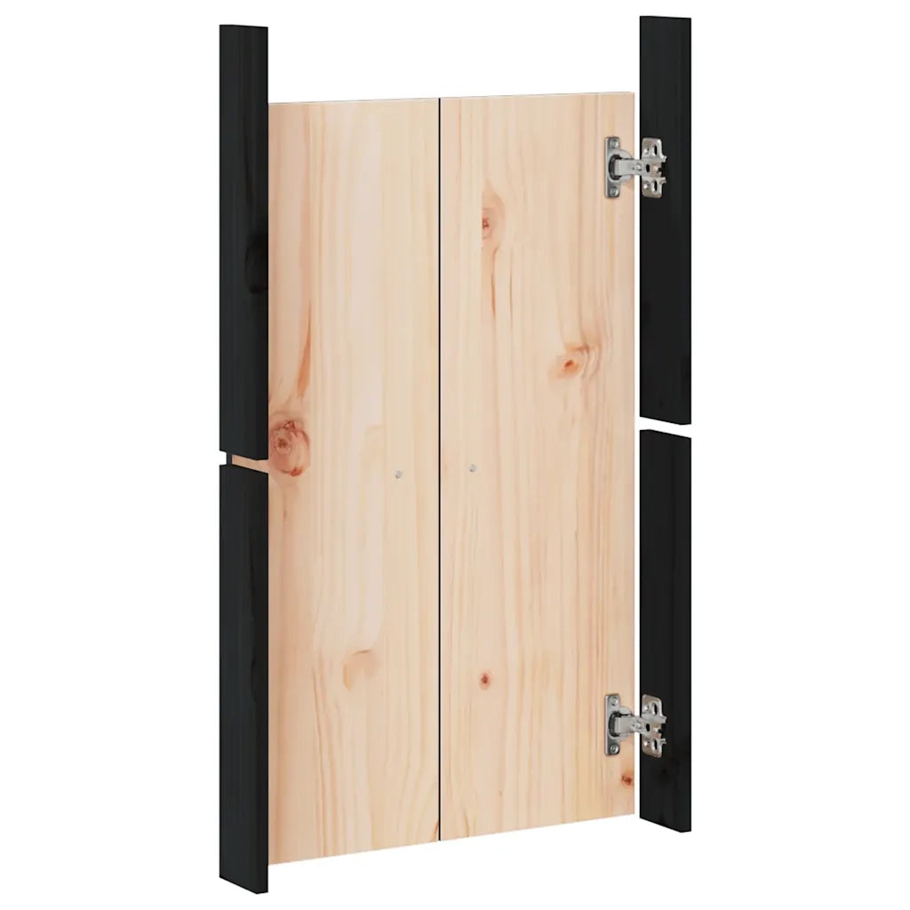Ante da Cucina da Esterno MEPPEL 2 pz Nere 50x9x82cm Legno Massello di Pino CFW8230734