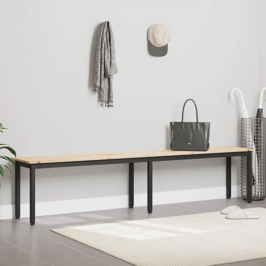 panchina Naturale 200 x 35 x 45 cm Pino massello 892777
