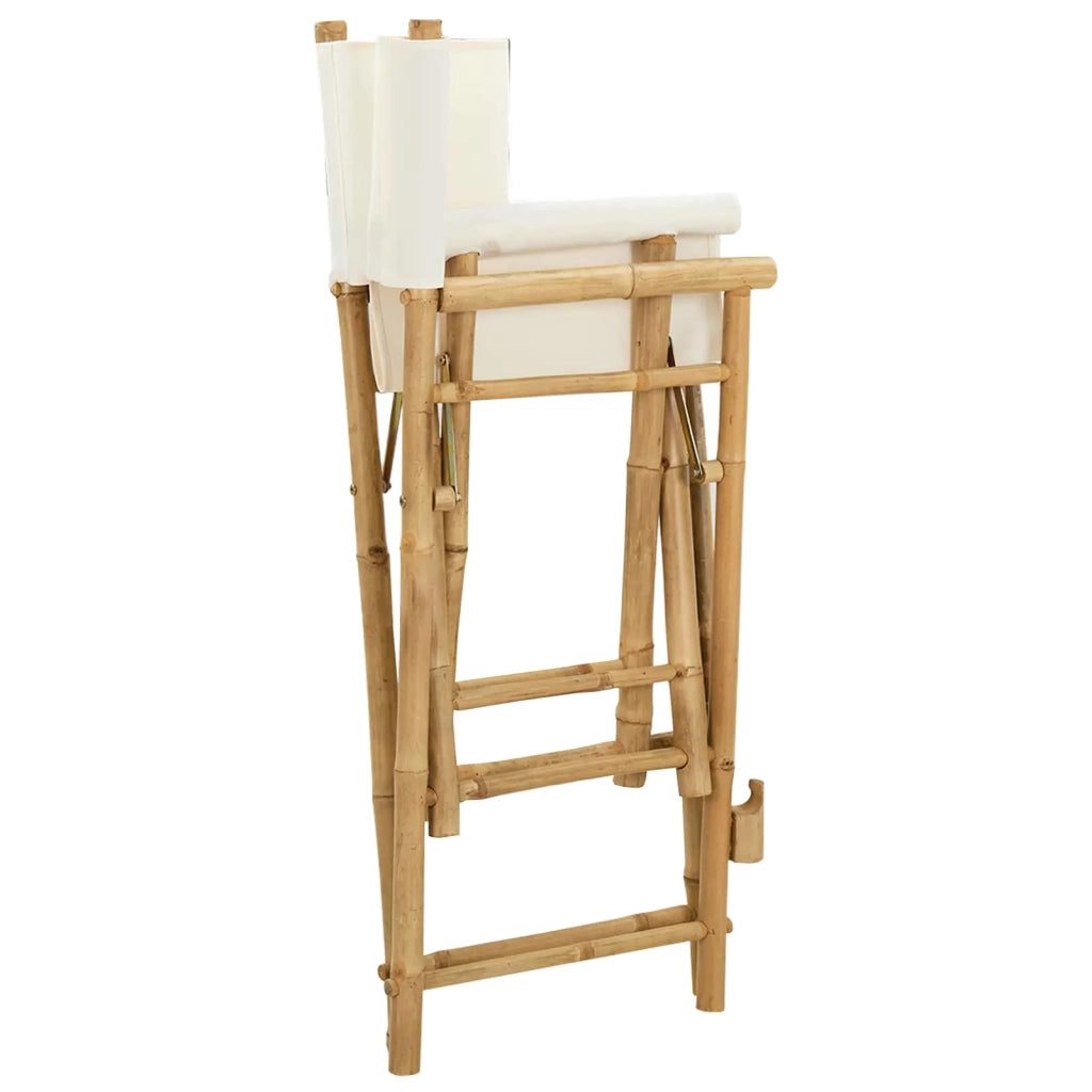 Sedia Direttore Pieghevole 2 pcs Naturale Bambù