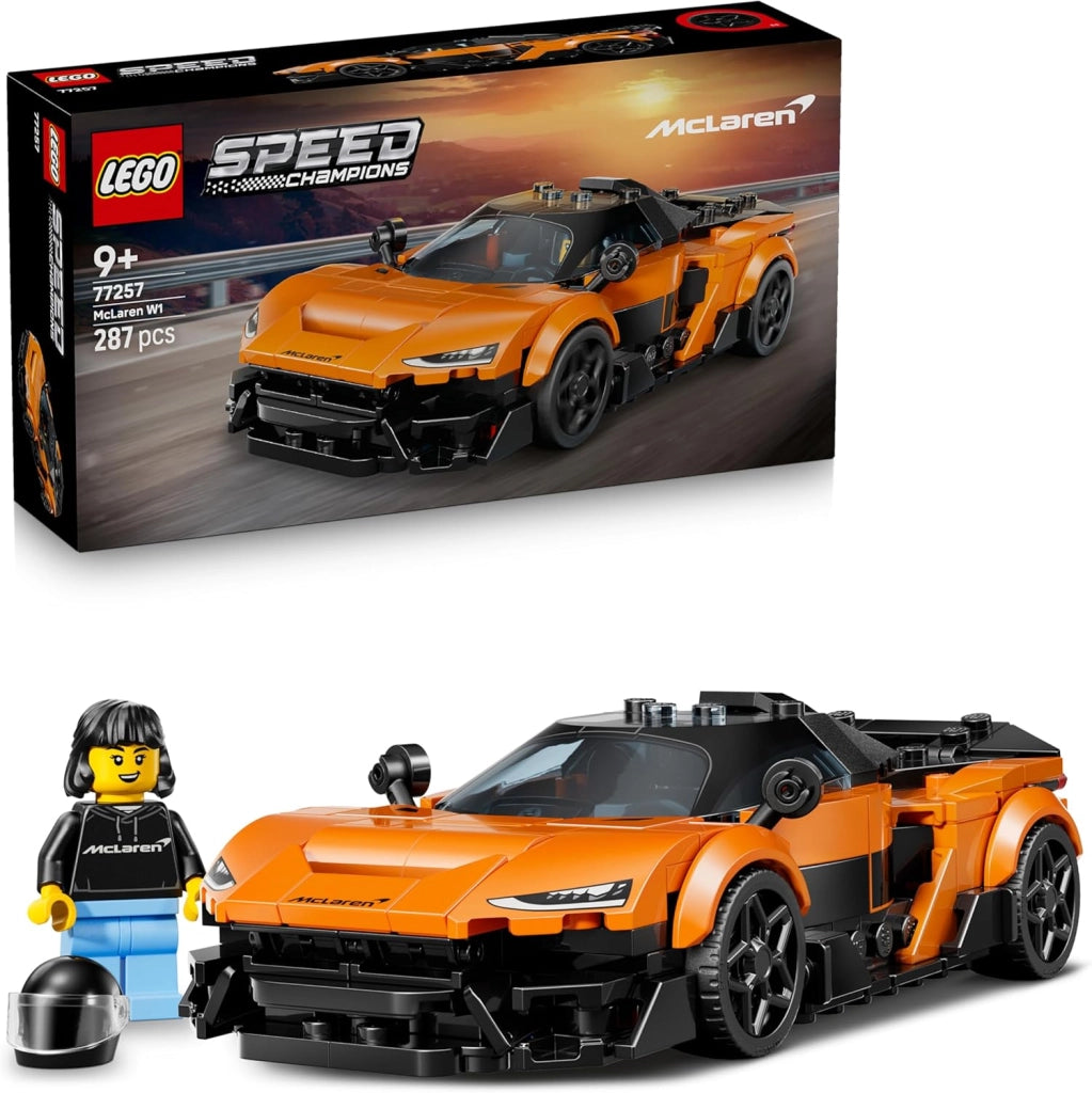 LEGO Speed Champions McLaren W1 Macchina Giocattolo - Modello di Auto con Minifigure da Collezione del Pilota, Eta 9+
