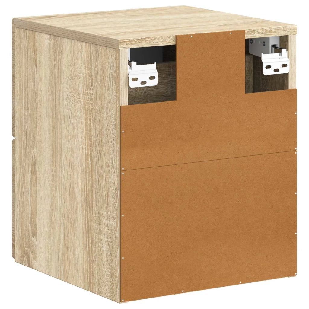 Mobiletto da notte a muro Rovere Sonoma 34,5 x 33 x 40 cm 899319