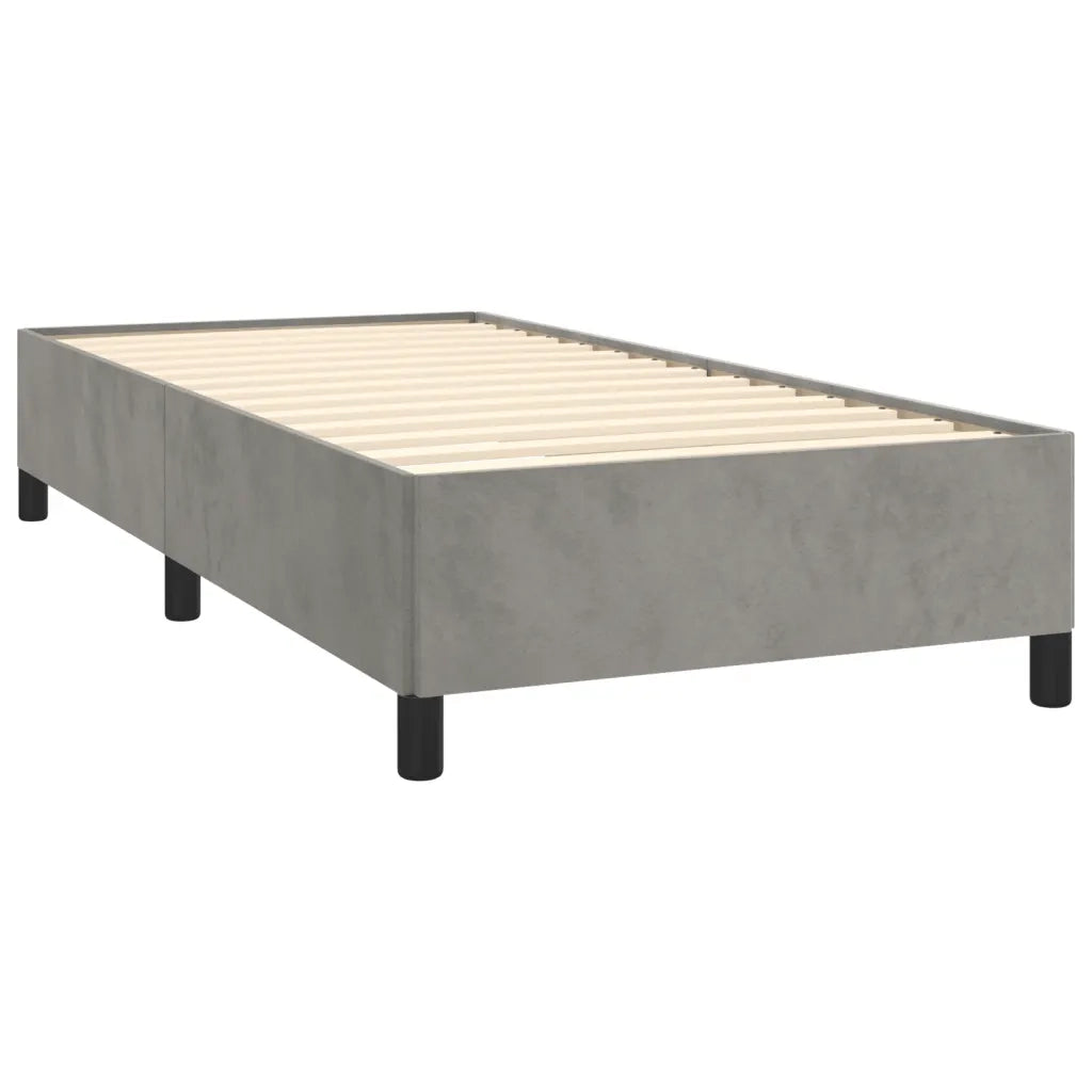 Giroletto senza Materasso Grigio Chiaro 90x200 cm Velluto 347300