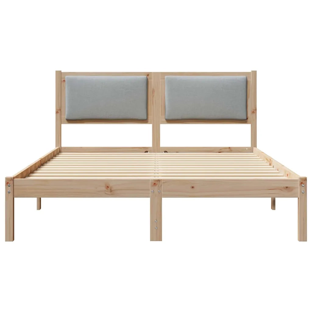 Struttura del letto Grigio chiaro 160 x 200 cm Pino massello 878104