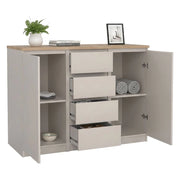 Madia Angelika, Credenza 4 Cassetti, 121x50x91h cm Beige