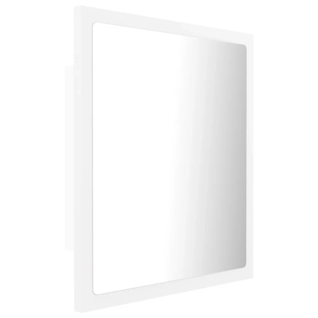 Specchio da Bagno con LED-Specchio per Bagno Bianco 40x8,5x37 cm in Acrilico