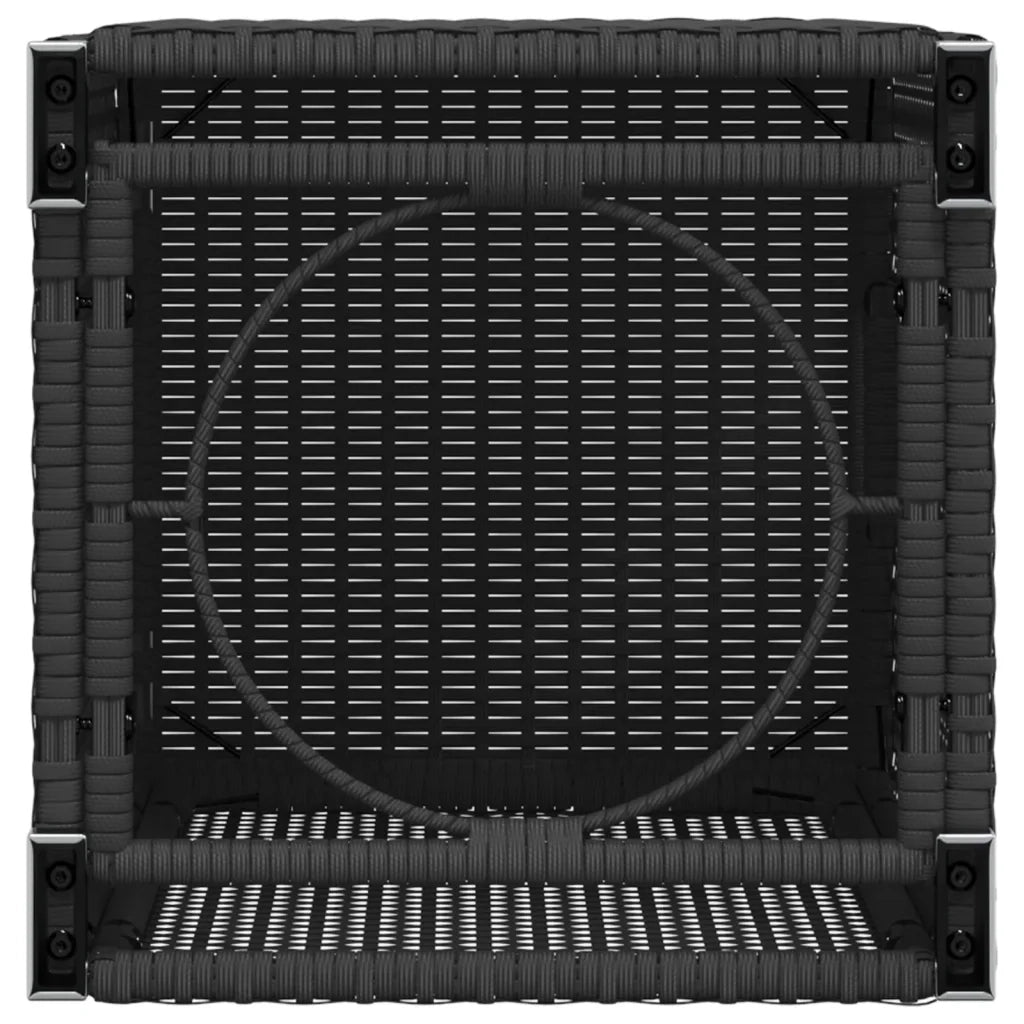 Tavolo Copri Serbatoio Propano Nero 40x40x60 cm in Polyrattan 366294