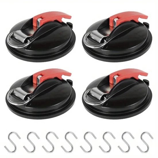 Pacco da 4 zuignaphake robuste | Adesivi PVC ad alta vacuità | Multifunzionali per auto, camper e campeggio