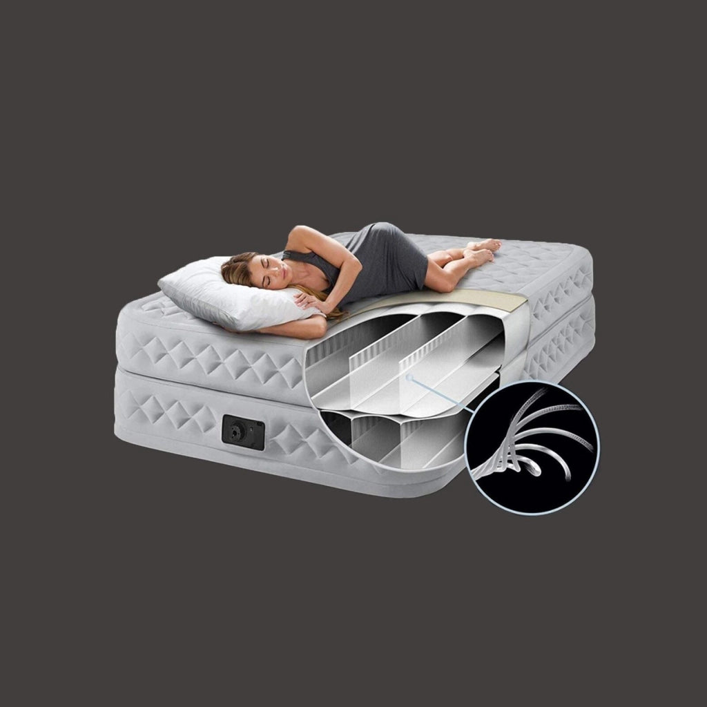Intex Materasso Dura Beam Supreme Tecnologia Fiber-Tech Q Con Pompa Elettrica