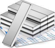 12 pacchetto di magneti neodymium, 40 x 10 x 3 mm forti magneti, robuste barre di magneti con strato adesivo bifacciale, ideali per garage, cucina, scienza, ufficio, fai da te, frigorifero e lavagne bianche