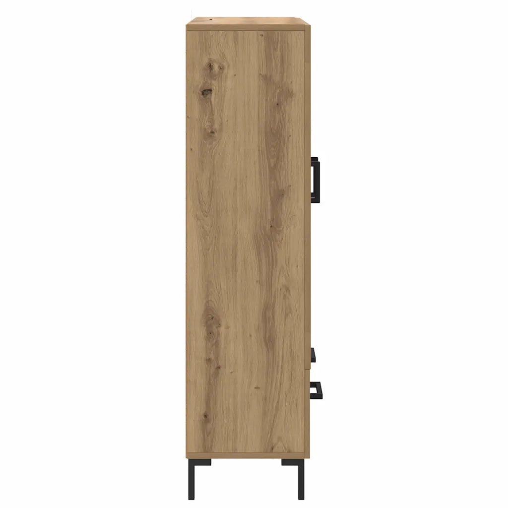 Credenza | Madia | Buffet da pranzo | Armadio da pranzo con cassetto Rovere artigianale 69,5 x 31 x 115 cm