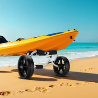 Carrello per trasporto kayak richiudibile In alluminio Ruote in PU Cinghia in nylon incl. Max 45 kg
