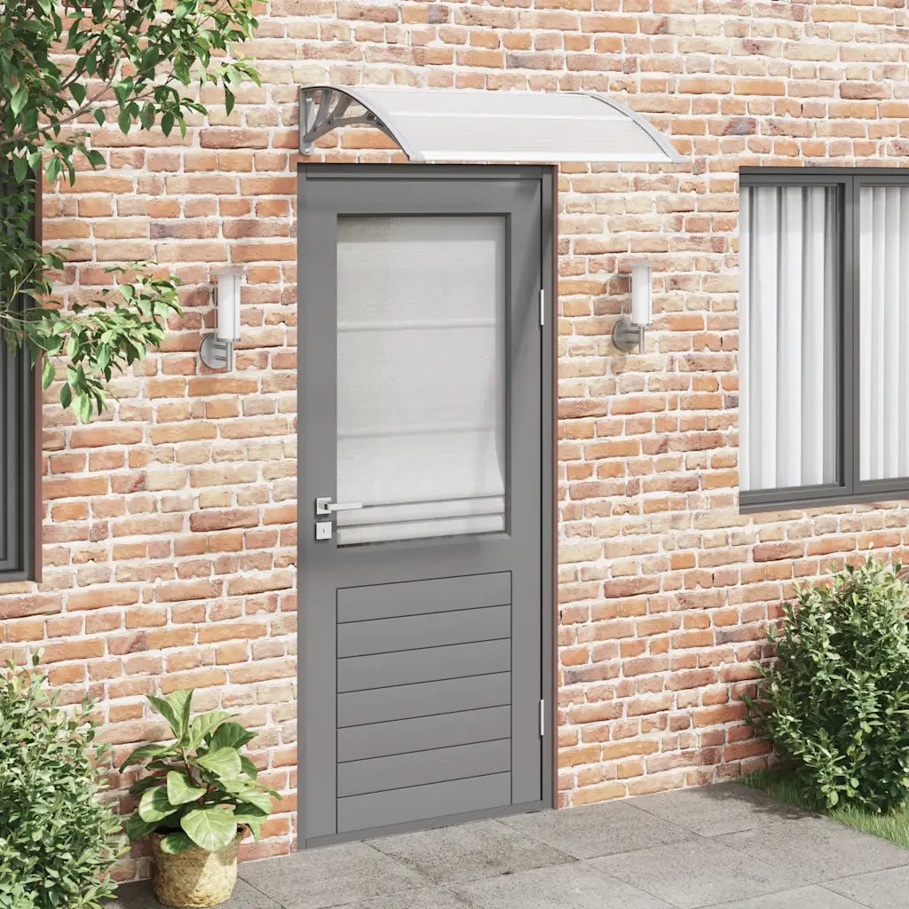 Pensilina per porta grigia e trasparente 100x75 cm in policarbonato CFW5920971