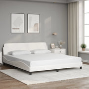 Giroletto-Struttura Letto Dover Bianco 180x200 cm in Similpelle