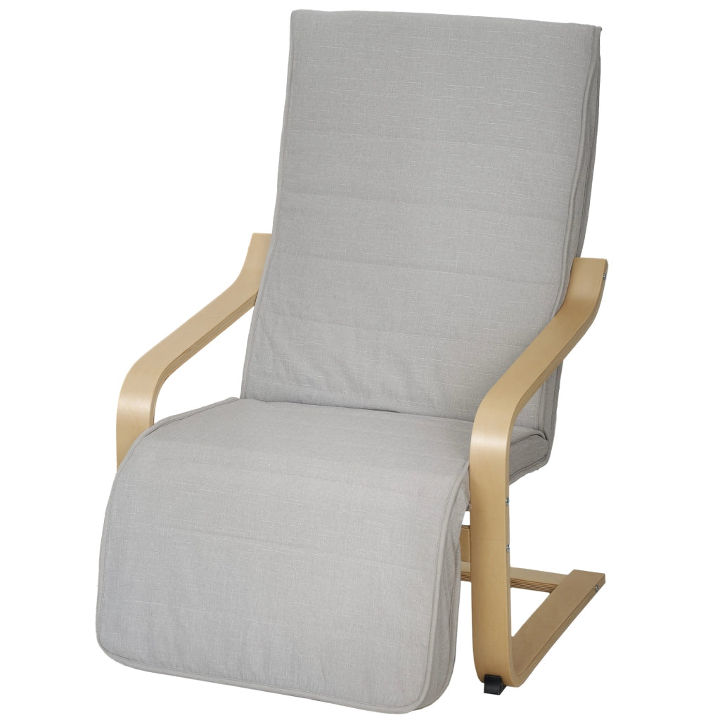 Poltrona relax con poggiapiedi regolabile ¨C Xylo ¨C tessuto grigio scuro 66,5x94x100cm