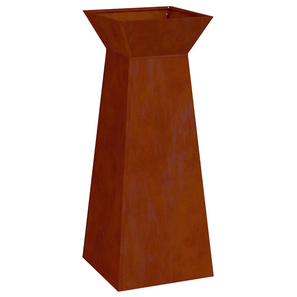 Vaso a Pilastro-Fioriera da Esterno-Contenitore per Piante Argento 40 x 40 x 100 cm 420590